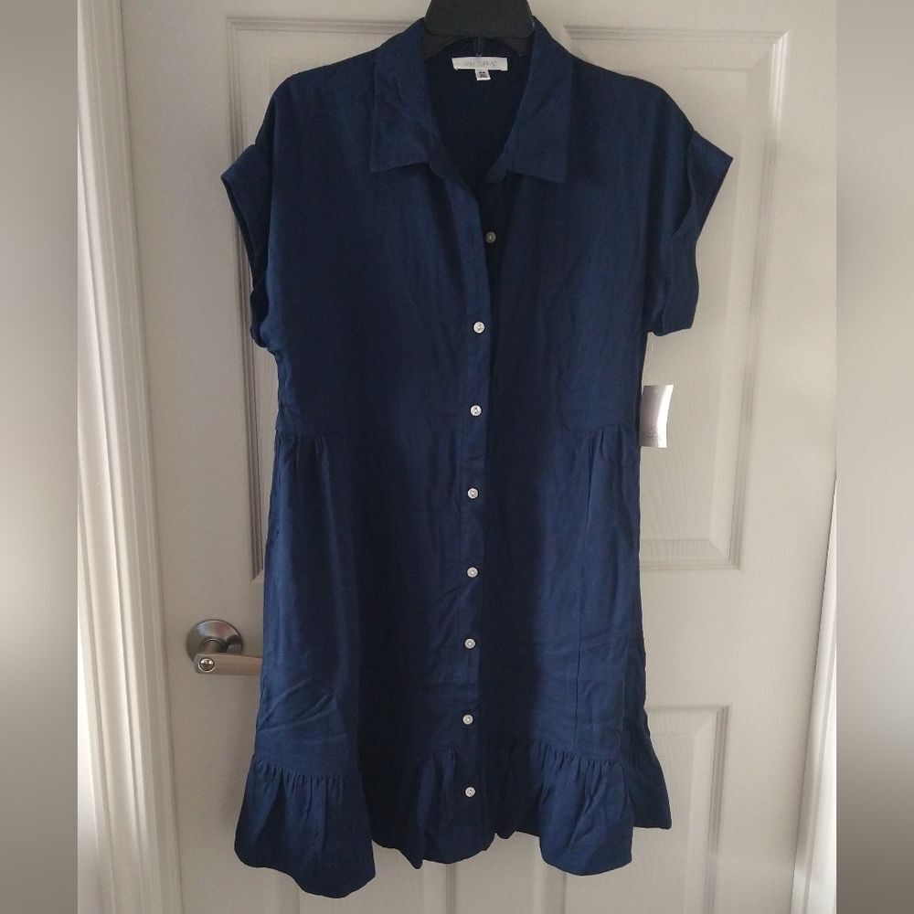 Daily Thread Short Sleeve Button Up Dress Size M NWT